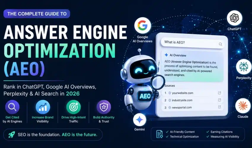 Answer Engine Optimization (AEO): The Complete Guide to Ranking in ChatGPT, Google AI Overviews & AI Search (2026)